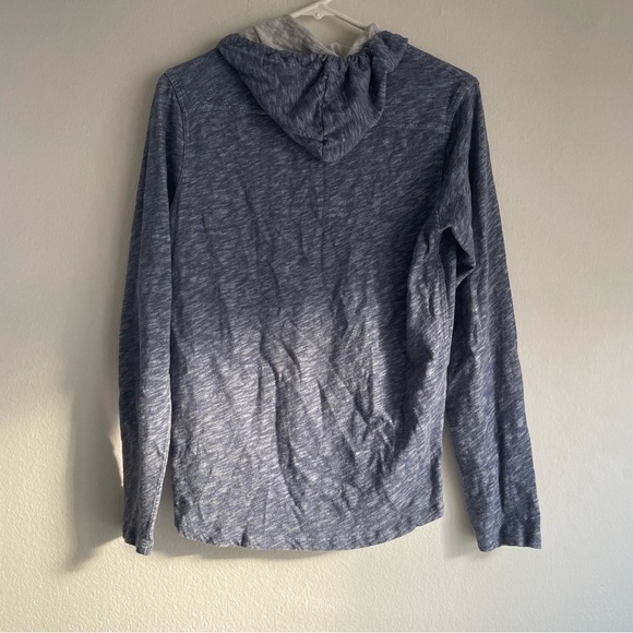 Vince steel blue gray half button down hoodie sweatshirt - Picture 9 of 9
